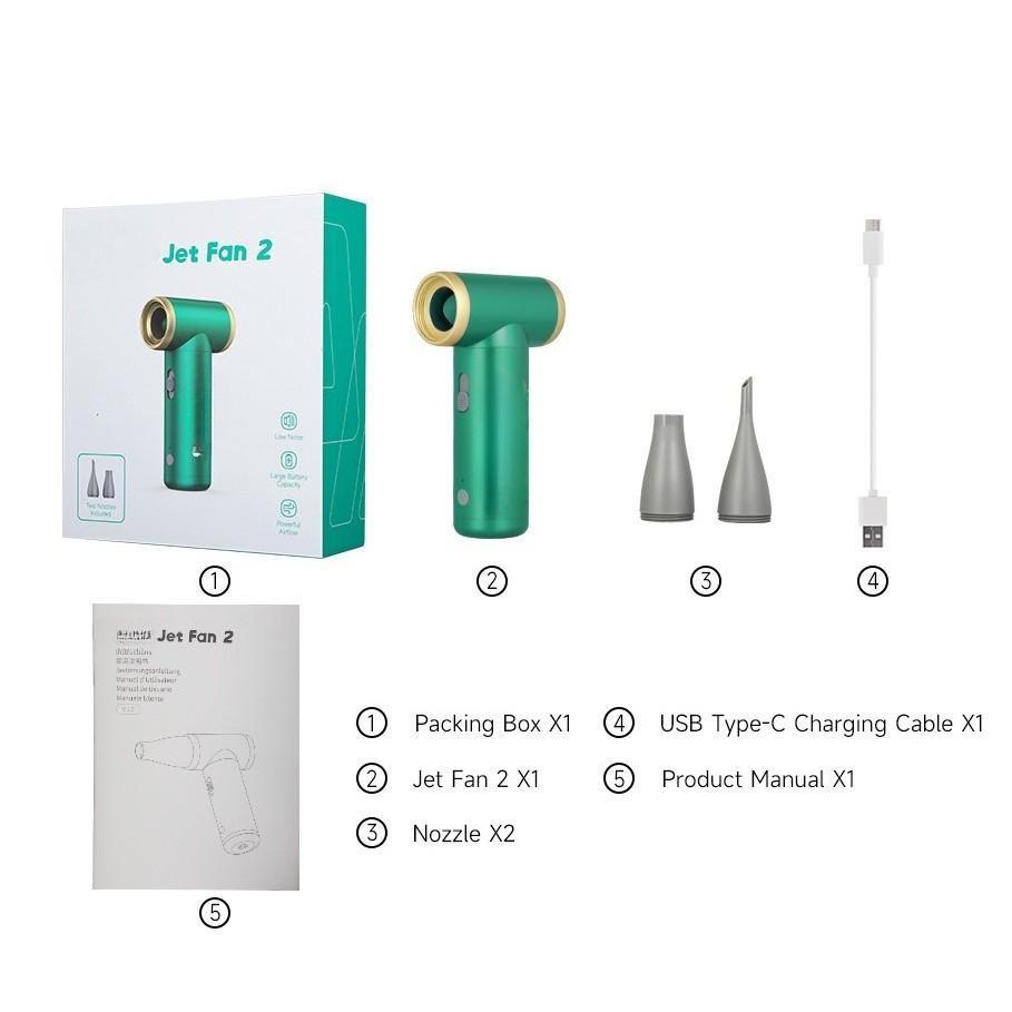 100000RPM Handheld Electric Jet Fan Compressed Air Duster Cordless Portable Computer Keyboard Cleaner