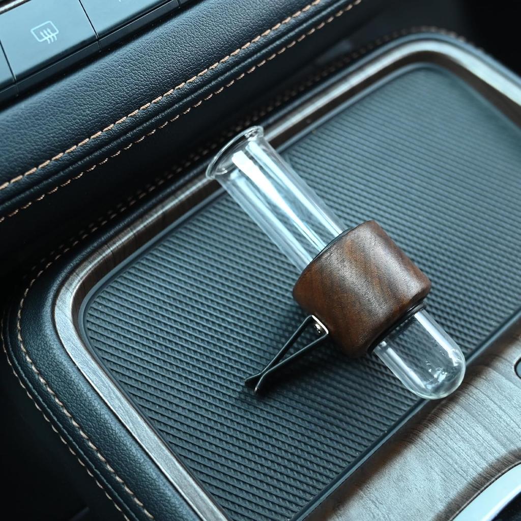 Car Propagation Vase Vent Clip, Car Plant Flower Holder with Glass Tube