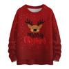 Women's Casual Long Sleeve Woolen Christmas Sweatshirt Fall  Vacation Long Sleeve Pullover