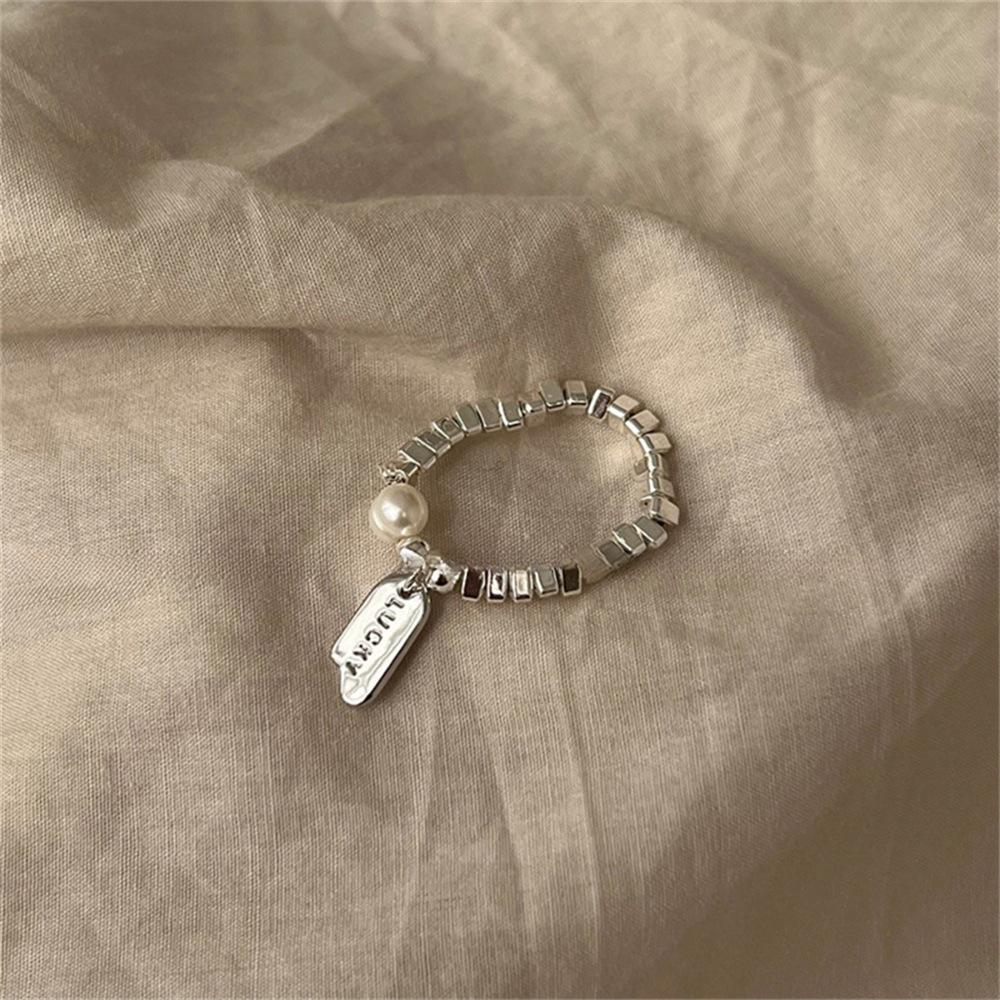 Retro Heavy Industry S plain ring, non-fading opening adjustable index finger ring