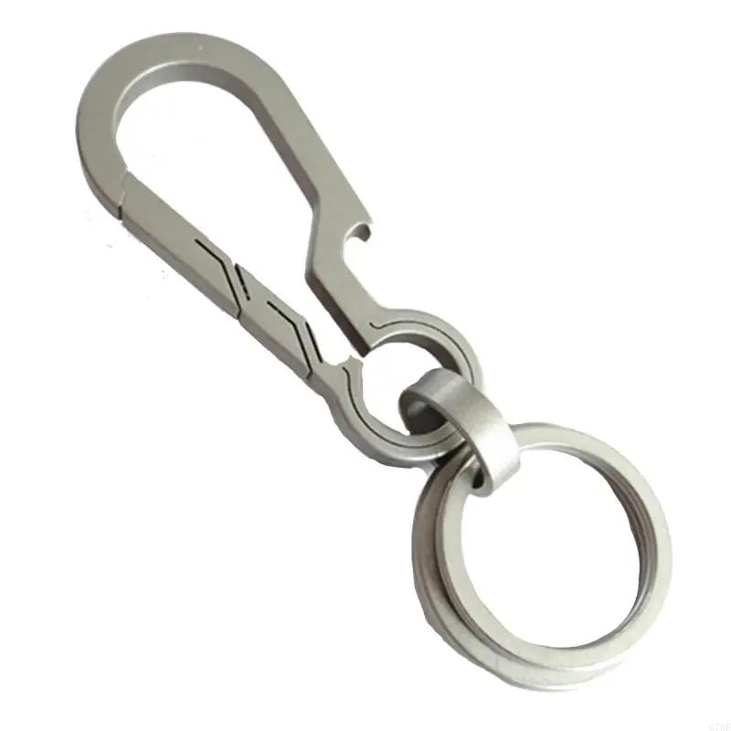G7NF Lightweight for Titanium Alloy Keychain with for Key Ring Carabiner Car Fo