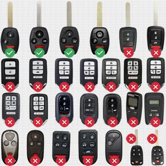Key Fob Battery Replacement for Honda (Accord 03-13, Civic 06-13, CRV 05-13, Pilot 05-15, Odyssey 05-17, Fit 07-14, Ridgeline 06-14) Remote Key