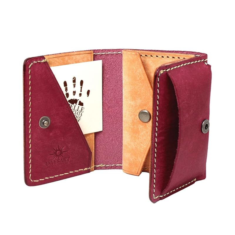 

[Days Art] wallet men s genuine leather tri-fold italian leather 10 cards light present compact With coin purse Comes in gift box