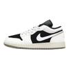 Jordan Air Jordan 1 Oreo Leather Abrasion Resistant Low top Vintage Basketball Shoes Unisex Black White 553558-092(Team1119-)