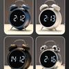 Loud Voice Metal Digital Alarm with Bright LED Display Bedside Clock for Heavy Sleeper Kids Students Home Living Room Decor