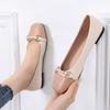 Fashion Flats Women Shoes Super Big Size 44 Square Toe Flat Shoes 2024 Spring Autumn New Versatile Light Cut Color Women's Shoes Slip-On