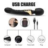 Dual Head Vibrator Clitoris G-spot Dildo Vibrator Clit Vagina Nipple Anal Stimulation Massager Rechargeable Waterproof Adult Sex Toys for Women
