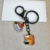 Keychain with Coffee Theme Pendant Retro Style Trendy Coffee Key Chain