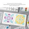 6 Pcs Flowers Stencils Drawing Stencils Leaf Templates For Creative Scrapbook Pages And DIY Home Projects