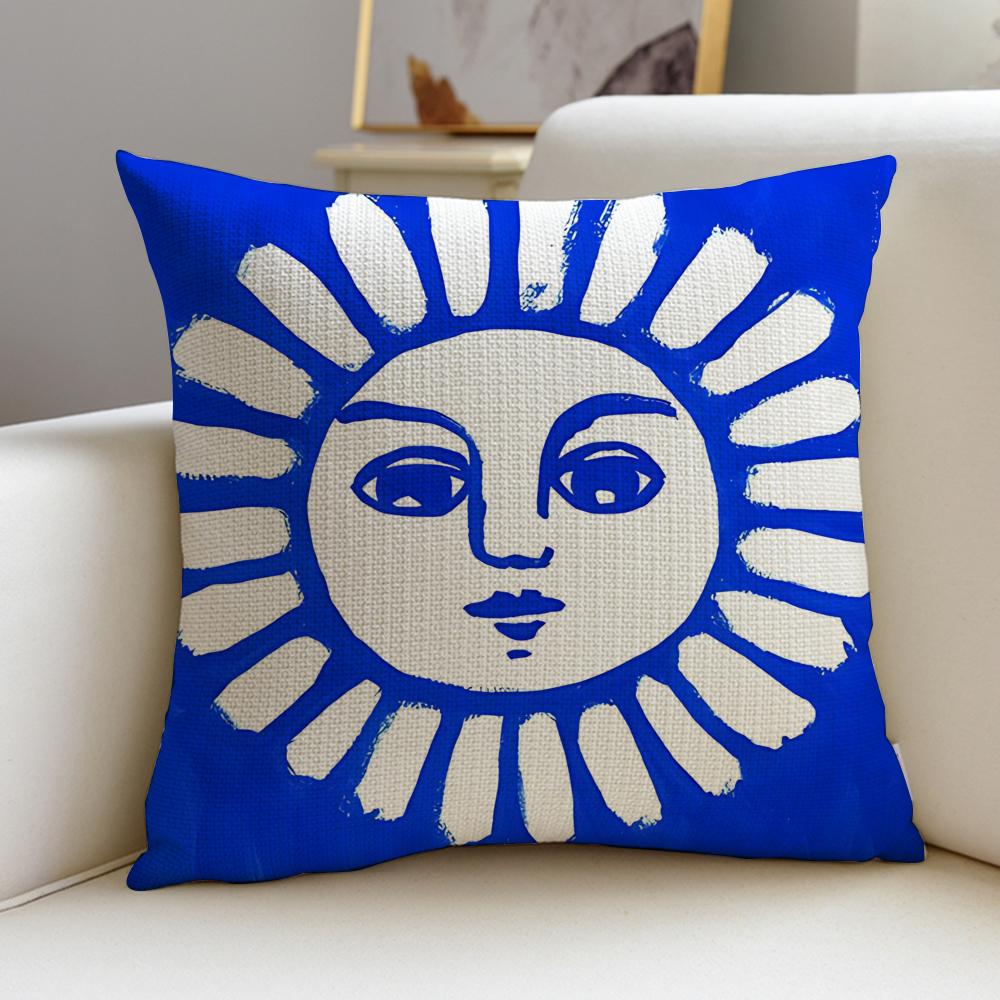 Warm SSun FaceS Cushion Cover Pcs Soft Decorative Square Cushion Covers X X Pillowcases for Sofa Couch Home Bedroom