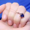Purple Gold Lace Blue Stone Earrings Temperament Light Luxury High Sense Foreign Gas Plated Rose Gold Ear Jewelry