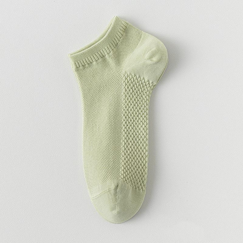 Damskie niskie skarpetki siateczkowe do masażu - Antybakteryjne, odporne na zapachy, cienkie skarpetki do kostki na wiosnę/lato, wszechstronny jednolity kolor do sportu.