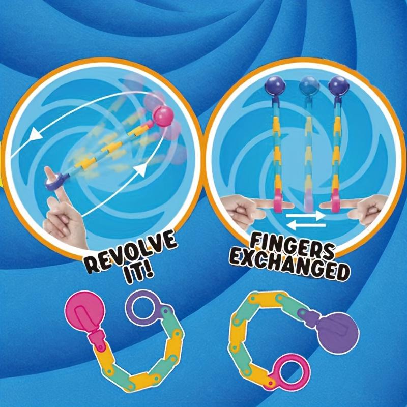 Rainbow Finger Spinner Stress Relief Toy, Learning & Relaxing, Great for Home & Classroom