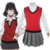 Kakegurui Midari Ikishima Outfit Exquisite School Uniform Dress Cosplay Set For Fans