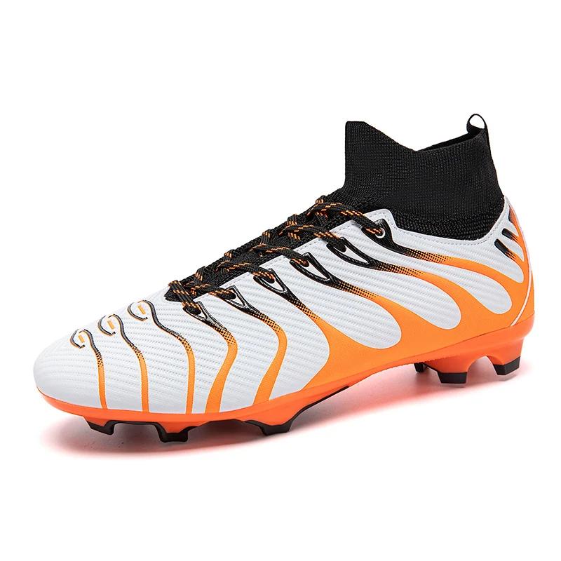 Man Soccer Shoes High Top Football Field Boots Teenager's Sports Cleats Outdoor Grass Training Boot Quality Soccer Sneakers