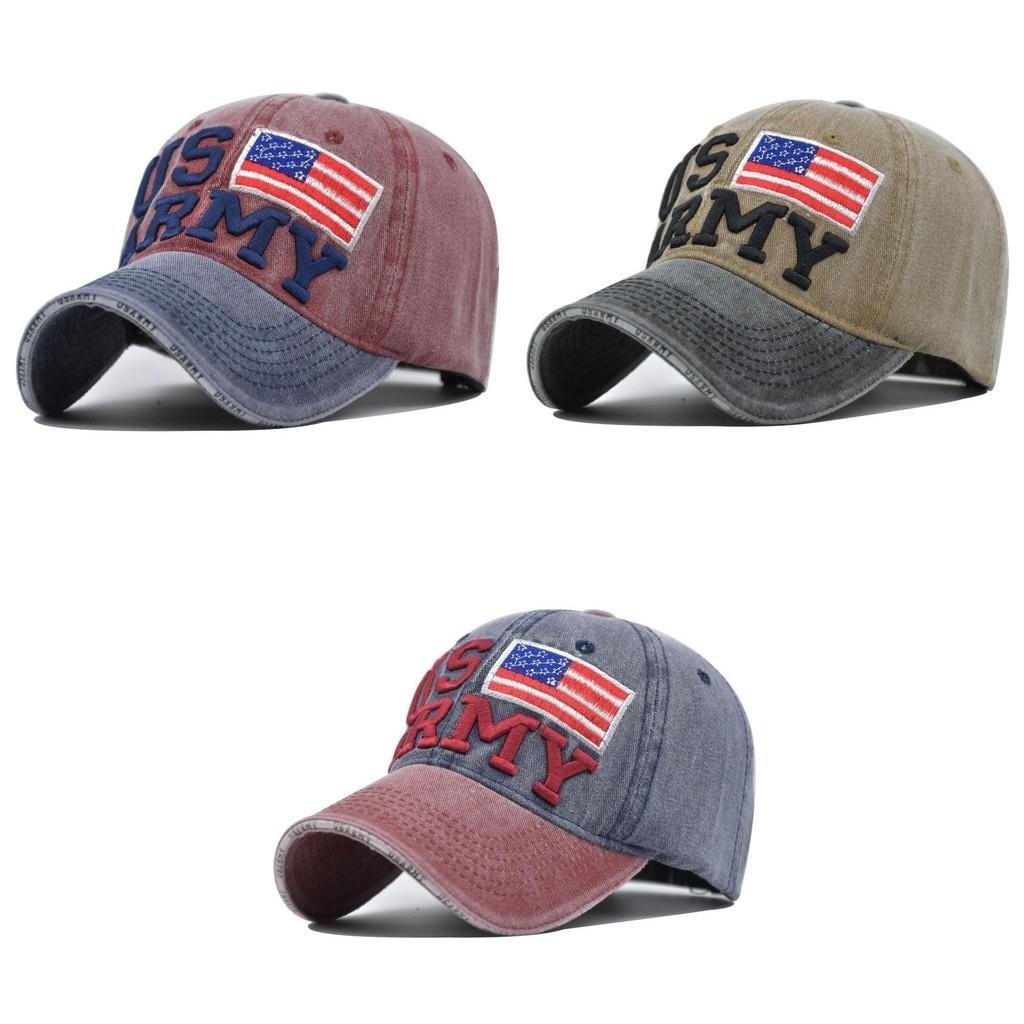 New Arrival Usa Washed Baseball Cap Spring Summer 3d Embroidery Letter Cap Unisex Vintage Duck Tongue Hat