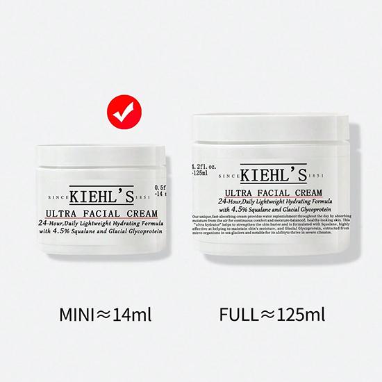 

Крем для лица Ultra Facial Cream со скваланом от Kiehl s - сменный - 0,5 жидких унций/14 мл 0.5 FL.OZ./14ML
