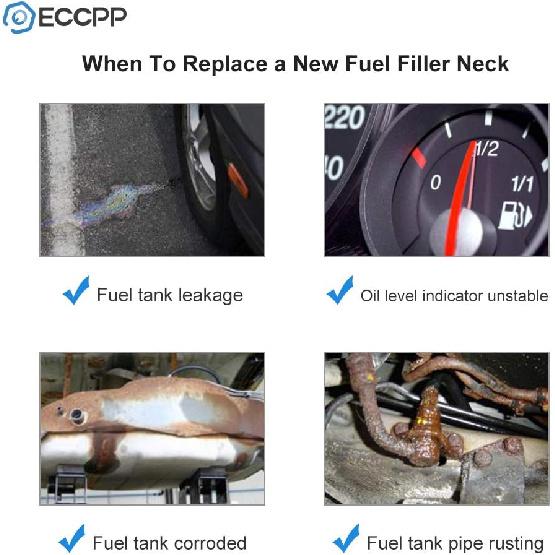 ECCPP Gas Fuel Tank Filler Neck Tube Pipe Hose Replacement For 2005 2006 2007 For Ford For F-350 For F-450 For F-550 Super Duty V8 6.0L Diesel Fuel