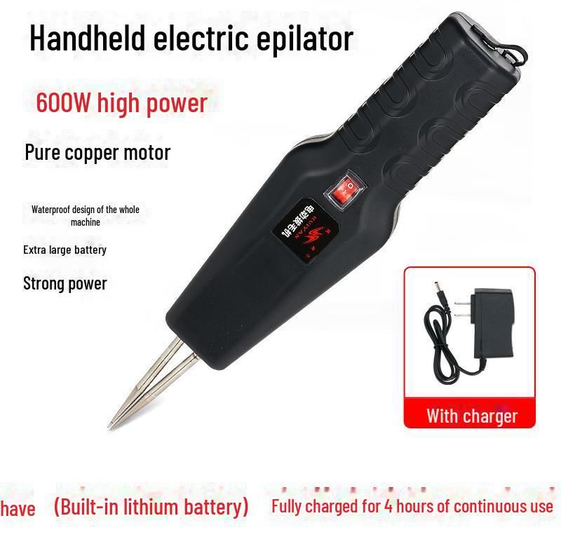 Mașină automată de jumulit păsări cu baterie litiu: Depilator Electric pentru Pui, Rață și Gâscă (Standardul European)