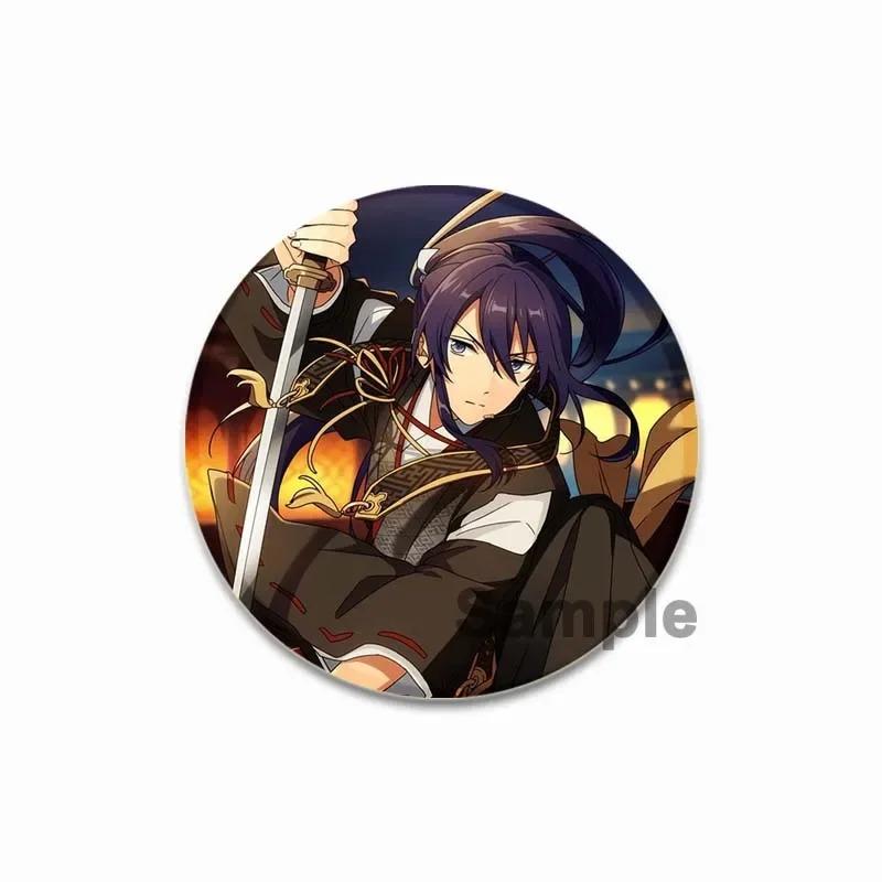 32/44/58MM Tinplate Brooch Ensemble Stars SOUMA KANZAKI Round Pins Cute Cartoon Badge for Backpacks Clothes Accesoory Jewelry