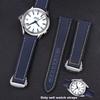 Woven Canvas Watch Strap For Omega Seamaster 300 AT150 Fabric Leather Nylon AQUA TERRA 150 Blue Black Watchband 19mm 20mm