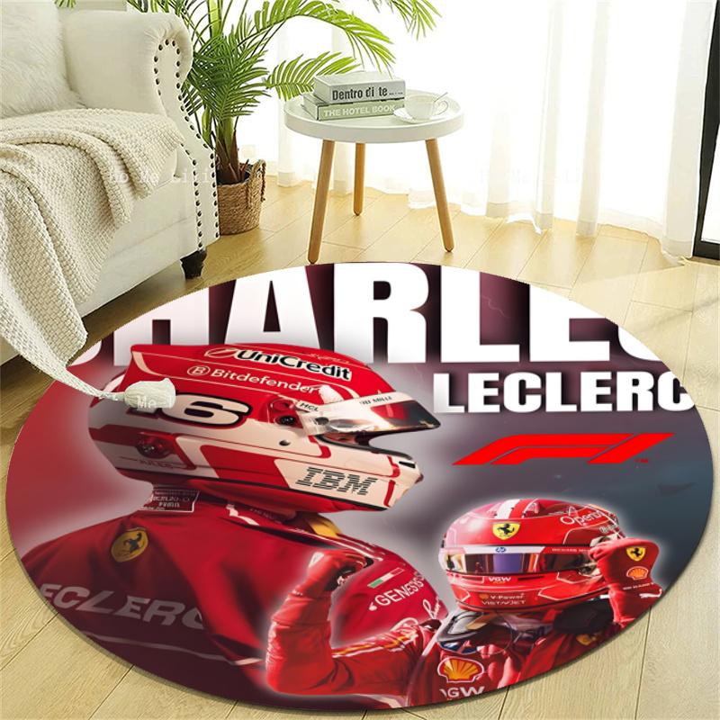 Personalized Charles Leclerc Round Chair Office Rug - Perfect for Mat, Office Chair & More - Ideal Gift for Birthdays and Holidays