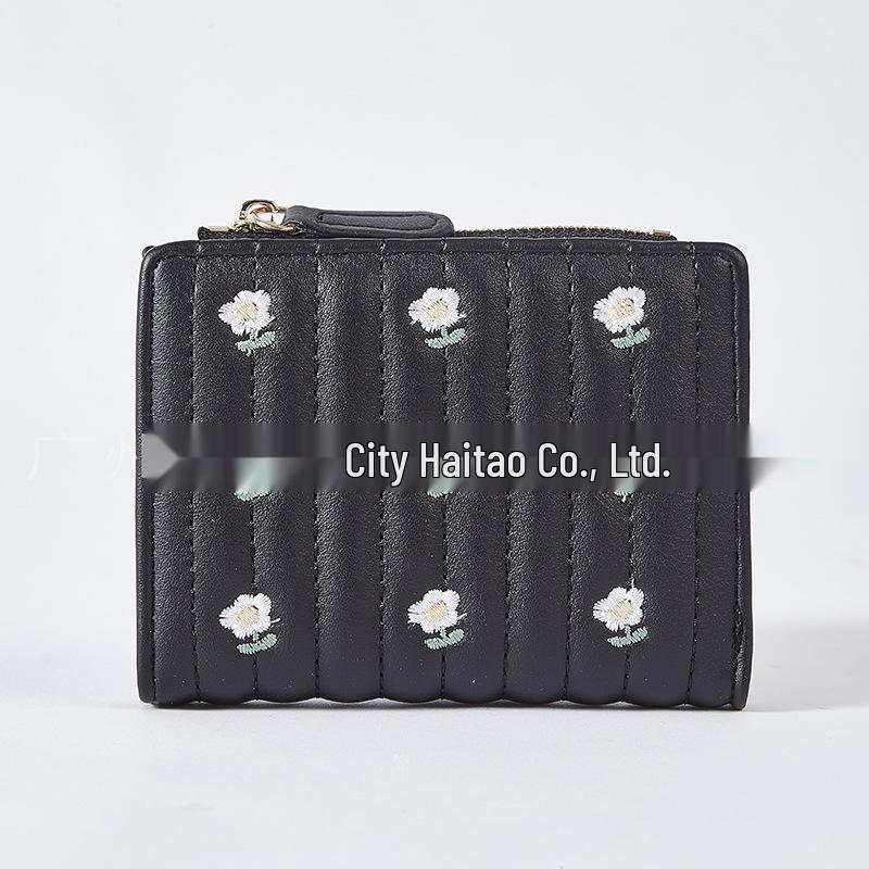 Women's Floral Zipper Card Holder & Coin Purse – Short and Simple Design for Summer