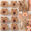 1/3pcs Cute Cartoon Capybara Plush Doll Brooch Bag Decoration Creative Fluffy Animals Stuffed Badge Pin For Women Birthday Gift