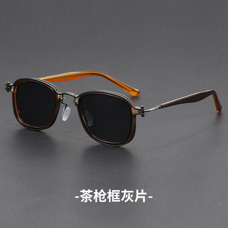 Fashion Sunglasses European and American Metal Small Square Round Korean Sun Glasses for Men Retro Square Sunglass Gafas De Sol