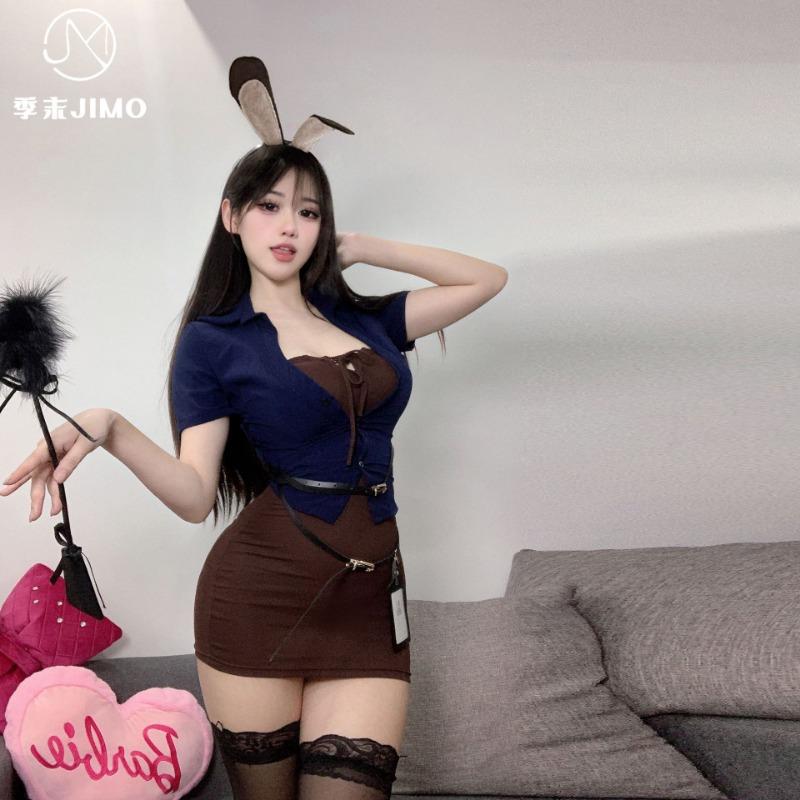 Sex Underwear Sexy Sweet and Spicy Secretary Outfit Cossplay Pure Desire Rabbit Outfit Office Uniform Two-piece Set of Women