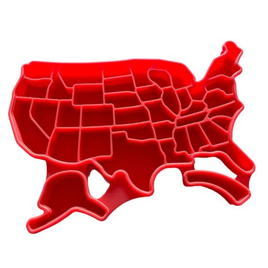 Non-stick Ice Cube Tray Large Capacity Convenient United States Map Save Time And Effort Household Mold