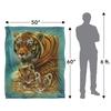 JQ Licensing Silky Tiger & Cubs Supersoft Blanket