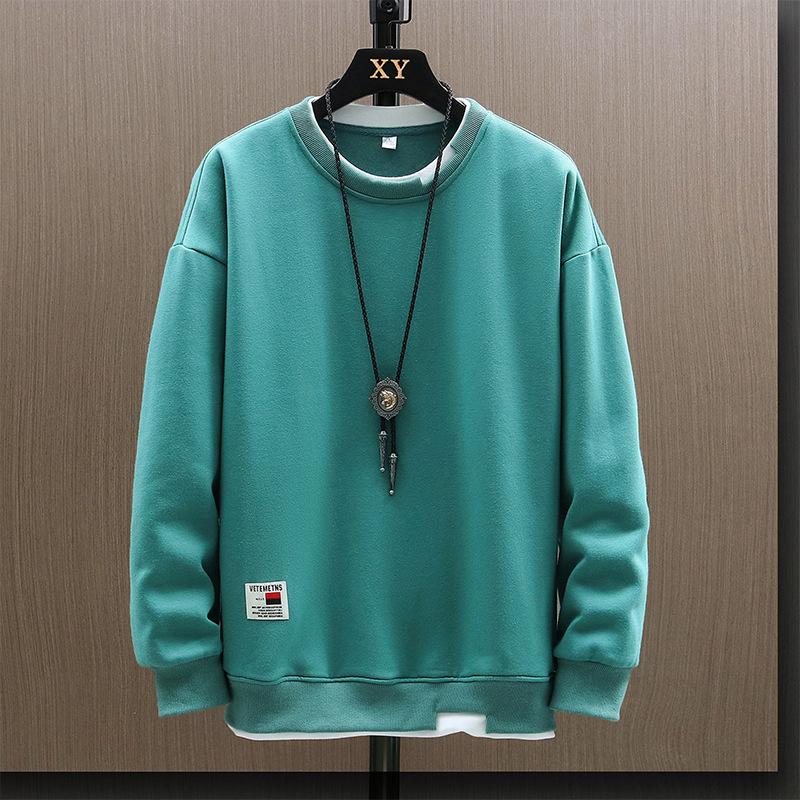 Bărbați Fals Două piese Gât Rotund Hanorac Nou Primăvară Primăvară Toamnă Iarnă Zhongshan Fund de bază Tricou cu mânecă lungă Top