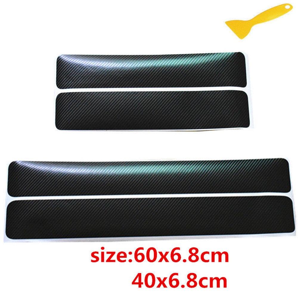 

Accessories Carbon 4x Fiber Car Scuff Plate Door Sill 4d Sticker Protector Panel