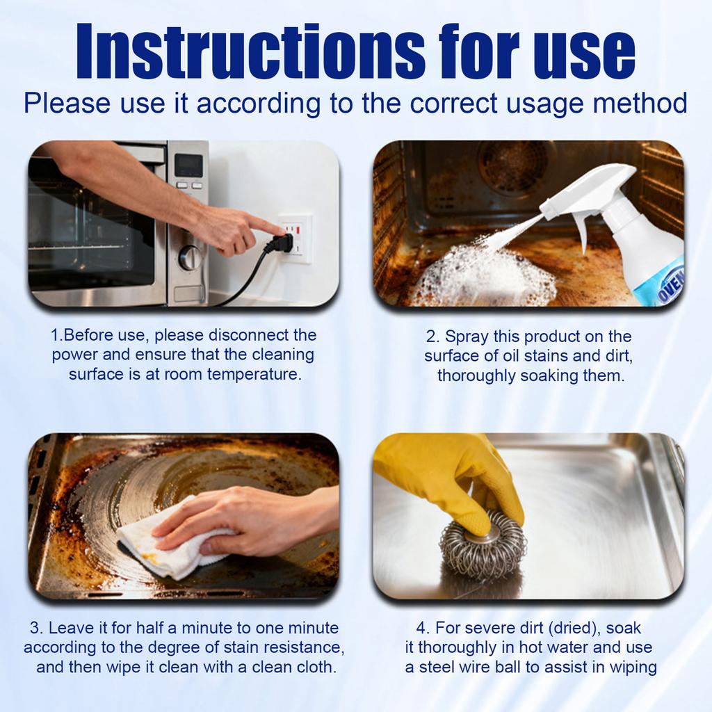 Oven Cleaner, Oil Cleaning Spray, Special Descaling Cleaning Solution 500ml