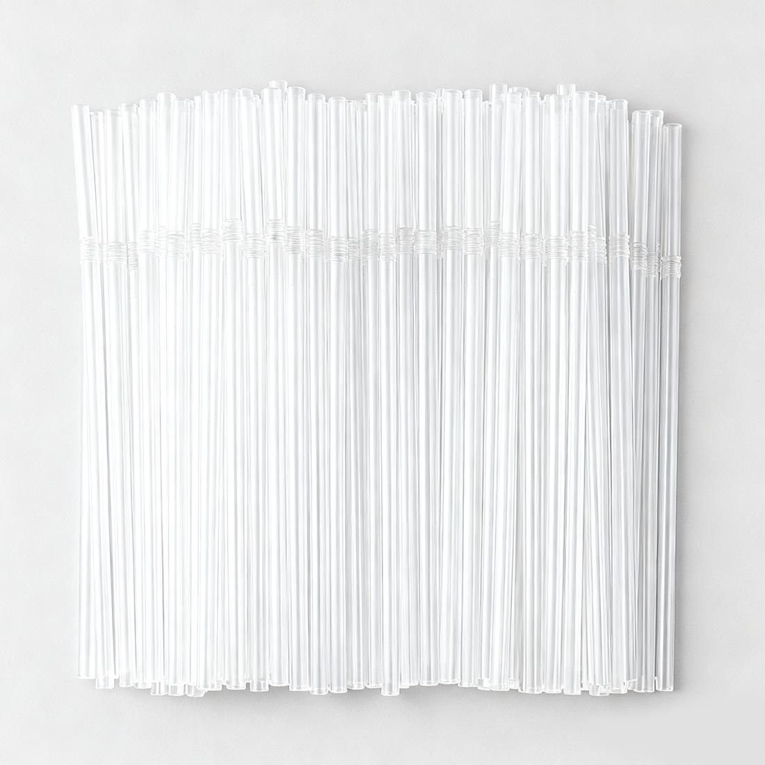 100-Pack 5mm Food-Grade Colorful Bendable Disposable Straws for Juice and Milk Tea