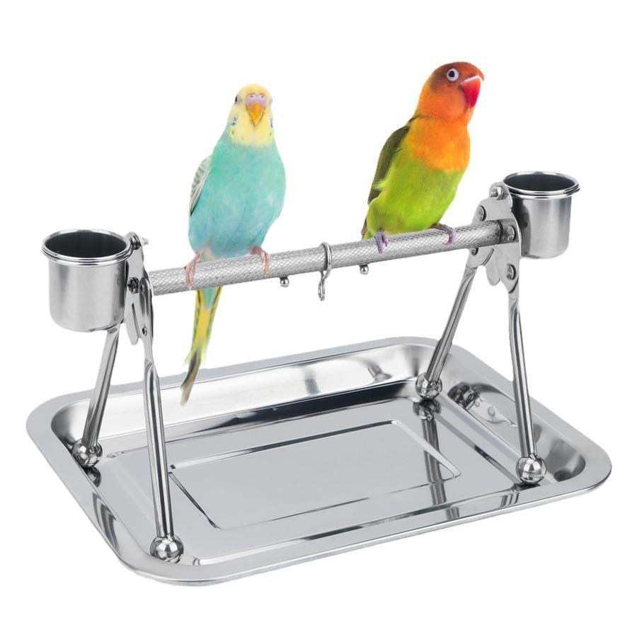 

Подставка для попугаев из нержавеющей стали - прочная подставка для клеток для птиц