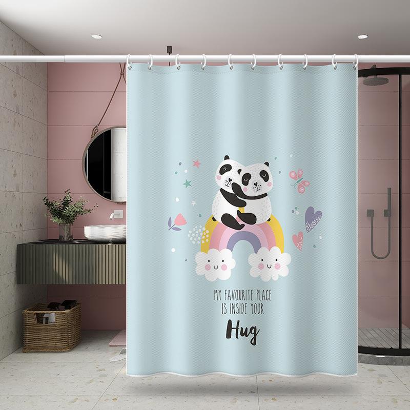 Banyo Kalınlaşmış Su Geçirmez Perde Küf Geçirmez Duş Perdesi Duş Bölümü Perdesi Duş Perdesi Banyo Perdesi Ücretsiz Delikli