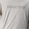 SAUCONY Urban Lifestyle Collection All-Weather Fashion Versatile Crew Neck Long Sleeve T-Shirt Men Tops Smoke-Gray SA2259LT01C-GR084