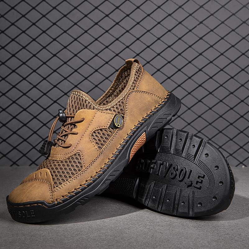 Golden Sapling Men's Casual Shoes Breathable Summer Flats Retro Outdoor Mountain Shoe Men Leisure Party Loafers Beach Moccasin