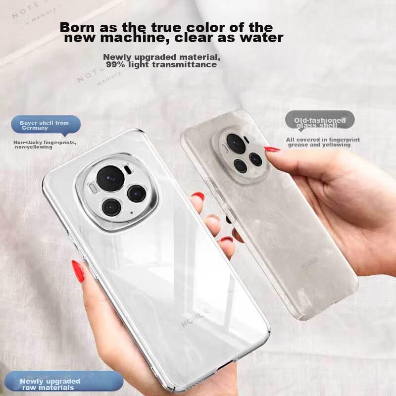 Phone Case for Honor Magic6 Pro, HONOR Magic6 Pro Shockproof, Anti-Fingerprint, Full Coverage, Bare Machine Lens Protection, Fully Transparent