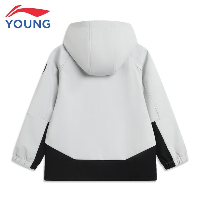 Li-Ning Kids' Fleece-Lined Windproof & Water-Repellent Sports Jacket
