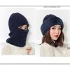 Samt, Verdickt, Winddichte Mütze, Thermomütze, Ohrenschutzmütze, Fahrradmütze, Overall, Strickmütze, Überziehmütze, Mütze mit Maske