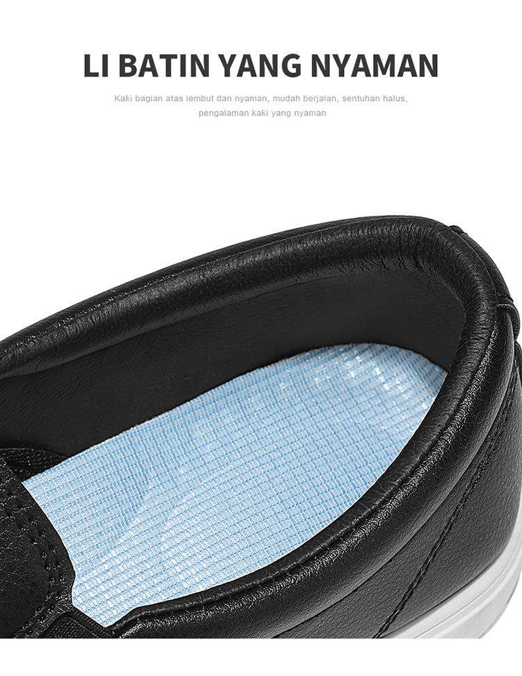 Men's Plus Size Summer Breathable White Leather Casual Sports Shoes