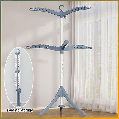 Household Foldable Floor Drying Rack Multifunctional Indoor Balcony Drying Rack Detachable Baby Children Clothes Hanger