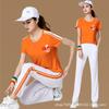 Square Dance Summer Trendy New Chinese-style Printed Casual Loose Comfortable Short-sleeve Trendy Sports Suit for Women