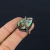 Abalone Shell Gemstone Copper Wire Wrapped Jewelry Ring For Her All Size