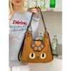 Cat Shoulder Bag Pu Leather With Padded Straps For Teens And Women
