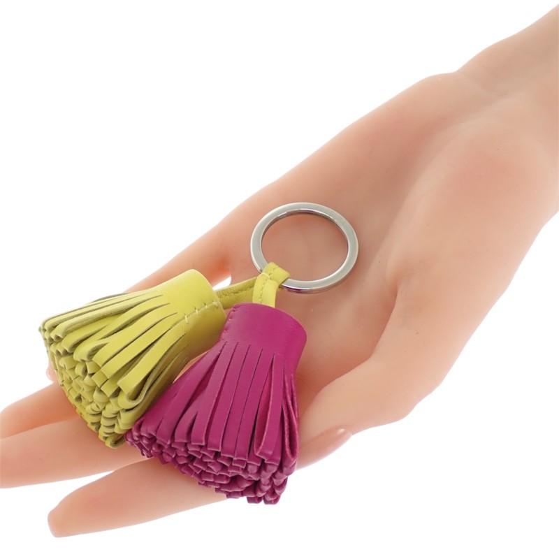 HERMES   Key ring Rose purple/lime Women