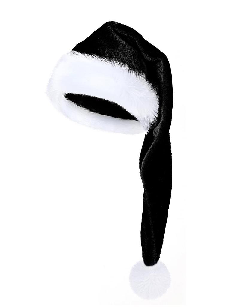 1pc Plush Christmas Hat, Christmas Party Hat, Men's and Women's Christmas New Year Party, Christmas Party Decorative Hat